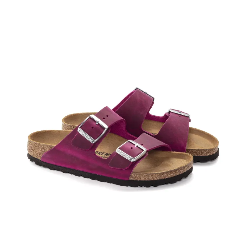 Birkenstock Arizona Slide Slippers Unisex Fuchsia Narrow Fit-1