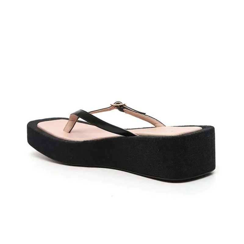Jacquemus Les Sandal Flip Flops Women's Black-3