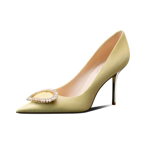 Miss Left High Heels Women's Light Yellow