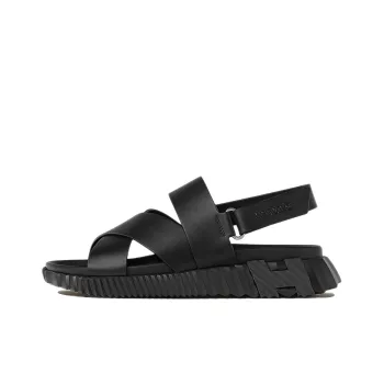 HERMES Electric Strap Sandals Men's Black