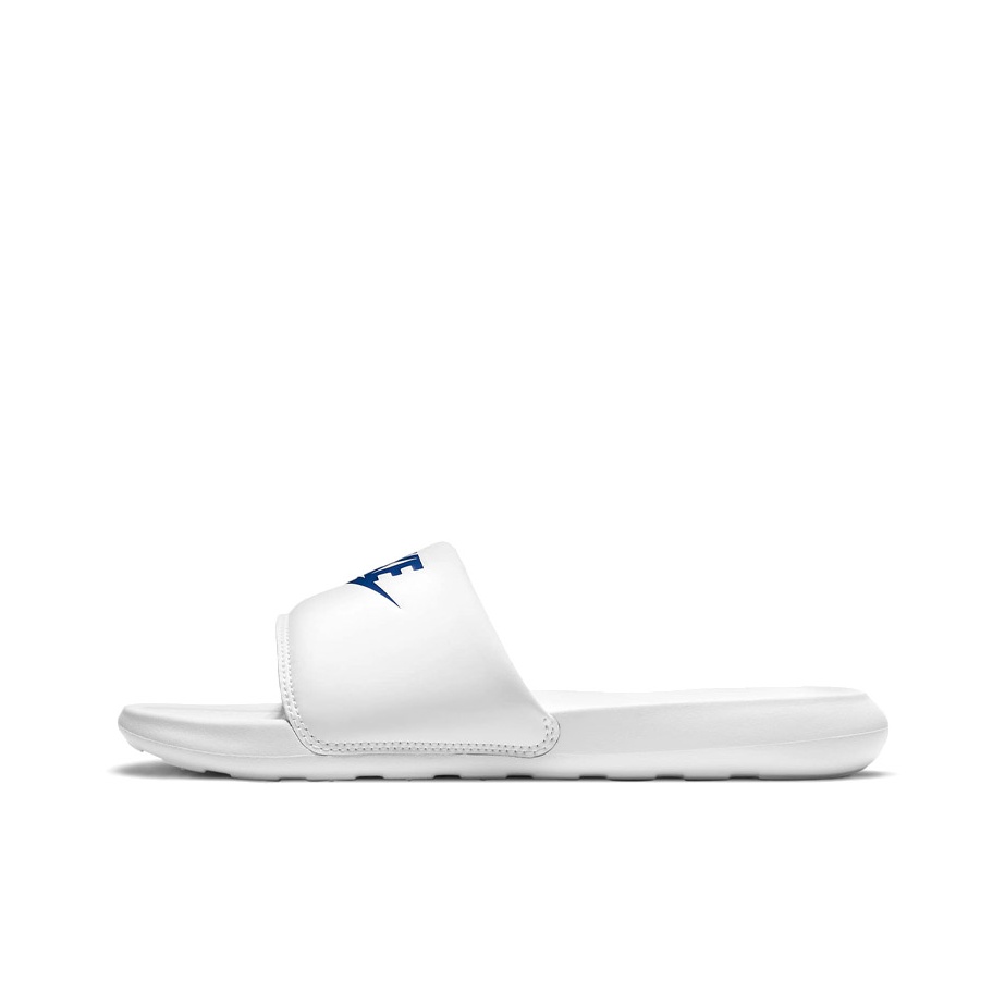 Blue and white nike flip flops online