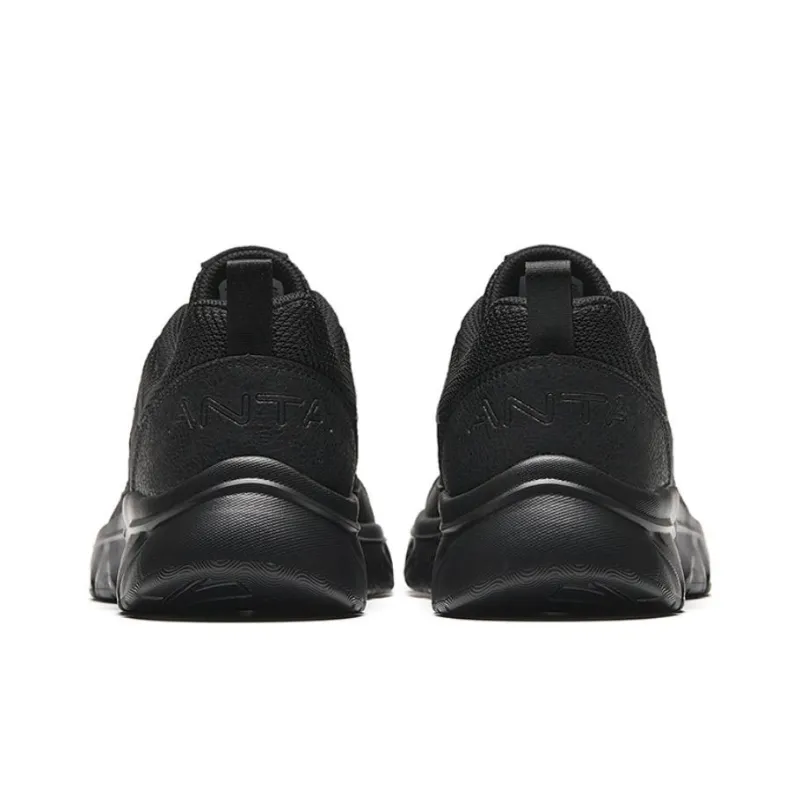 Anta Anti Slip Wear Resistant Low Top Running Shoes Men's Black-3