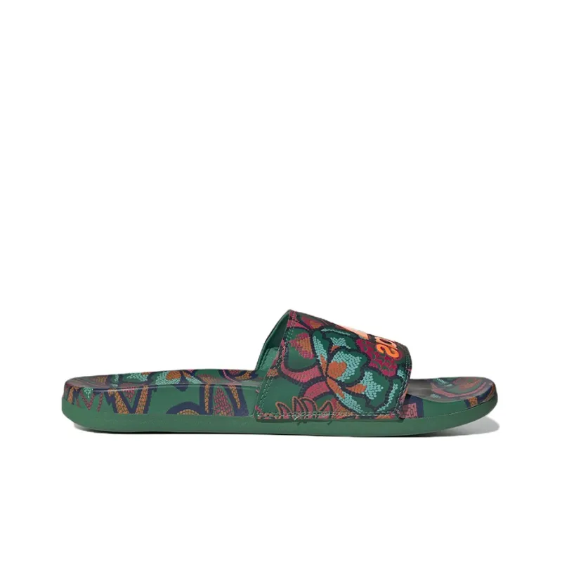 Adidas Adilette Comfort Slide 'Floral Bold Green' Women's-1