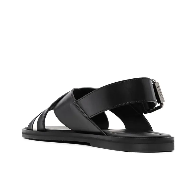 BALLY Jamilo Crossover-straps Leather Sandals-3