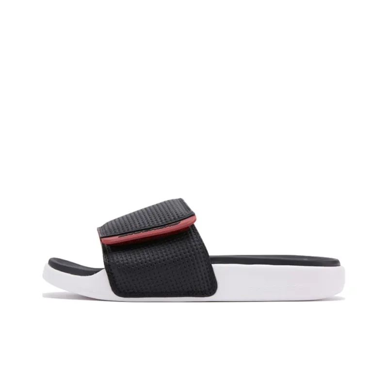 Skechers Velcro Stylish Flat Heel Sports Slippers Black Red-0