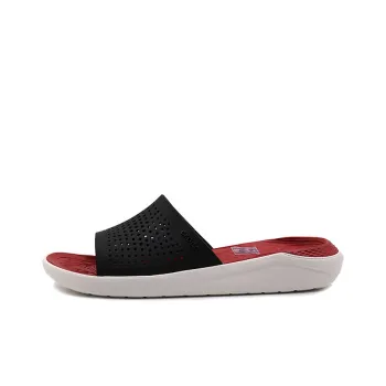 Crocs LiteRide Slides 'Red Black White'