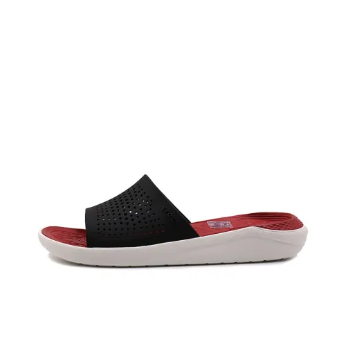 Crocs LiteRide Slides 'Red Black White'
