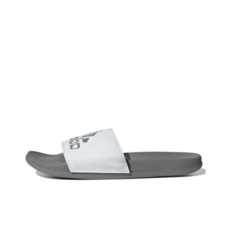 Adilette Adidas Comfort Slides 'White Grey'-0