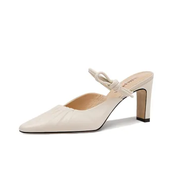Lily Wei Wrap-toe Slippers Women's Ecru