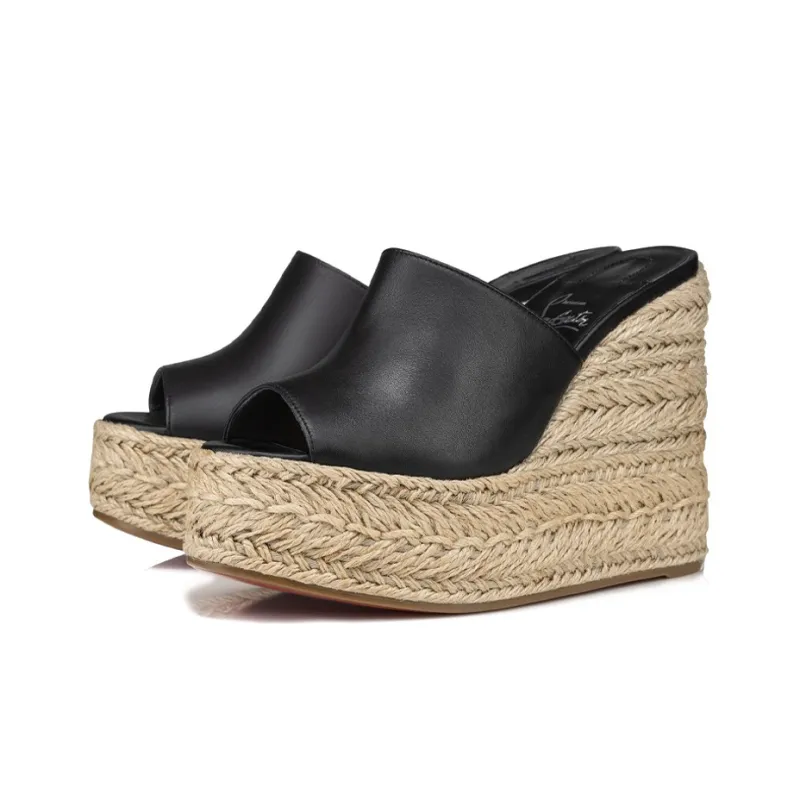 CL LUBOTING Slide Slippers Women's Black-1