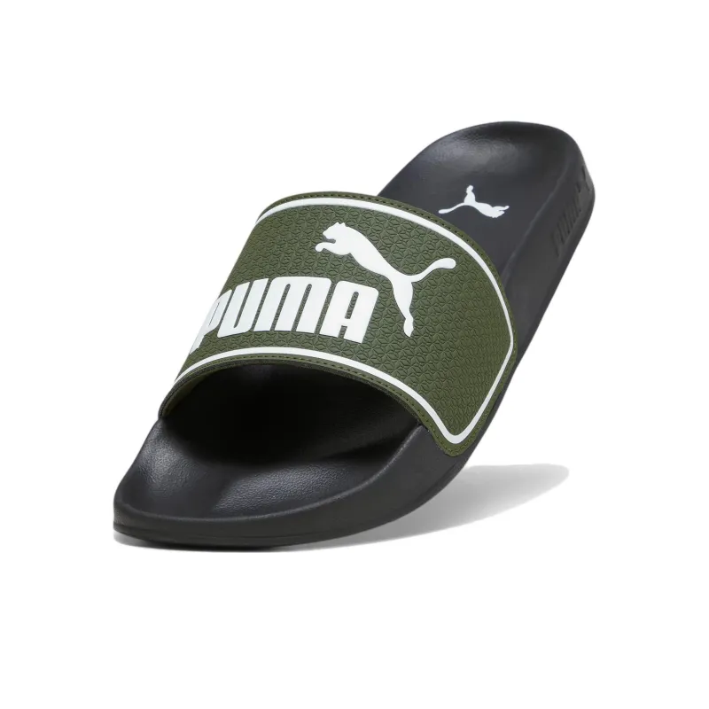 PUMA Rubber Sole Slide Slippers Unisex Black Green White-2