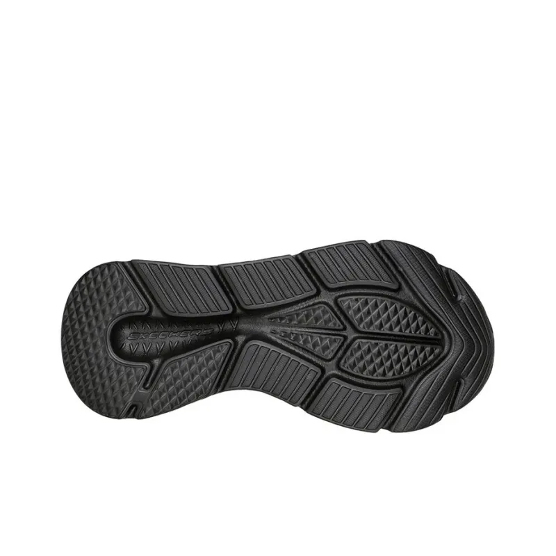 Skechers Max Cushioning Rubber Sole Slip Resistant Abrasion Resistant Slide Slippers Women's Black-4