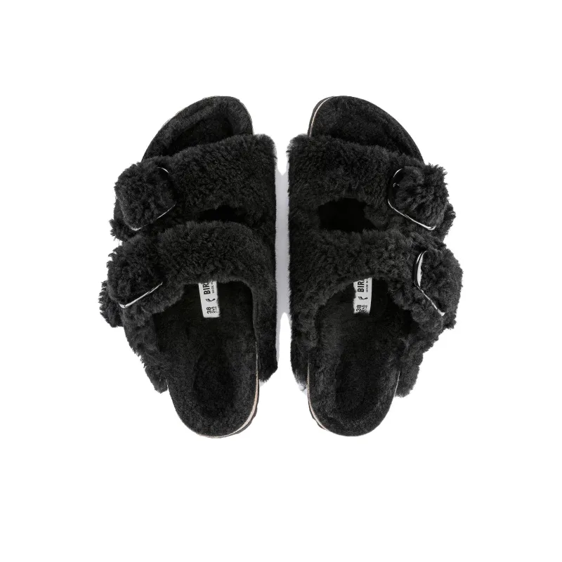 Birkenstock Arizona Big Buckle Teddy Black Women's-3