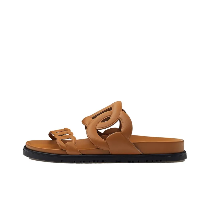 HERMES Extra Slip Resistant Stylish Sandal Women's Brown-0