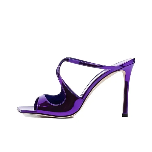Jimmy Choo Anise Slide Slippers Women's Purple Crystal
