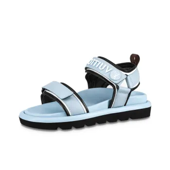 LOUIS VUITTON Pool Pillow Comfort Strap Sandals Women's Blue