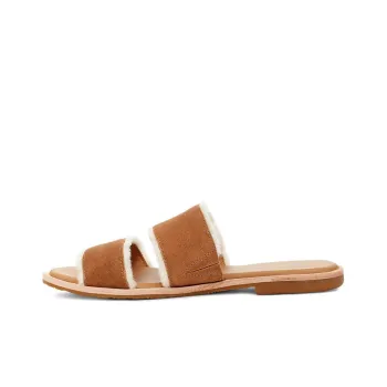 UGG Rubber Sole Slide Slippers Women's Chestnut Brown