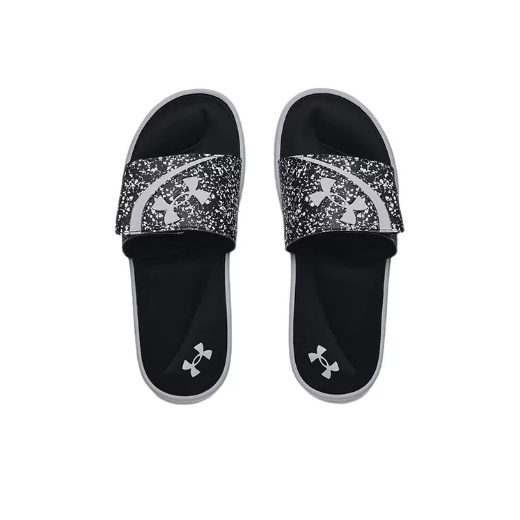 Under Armour Ignite 6 Graphic Strap Slide 'Black Mod Grey'-3