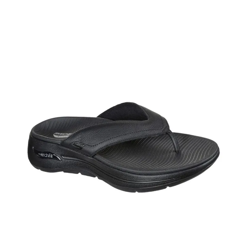 Skechers Go Walk Arch Fit Slip-Resistant Abrasion-Resistant Slide Slippers Men's Black-2