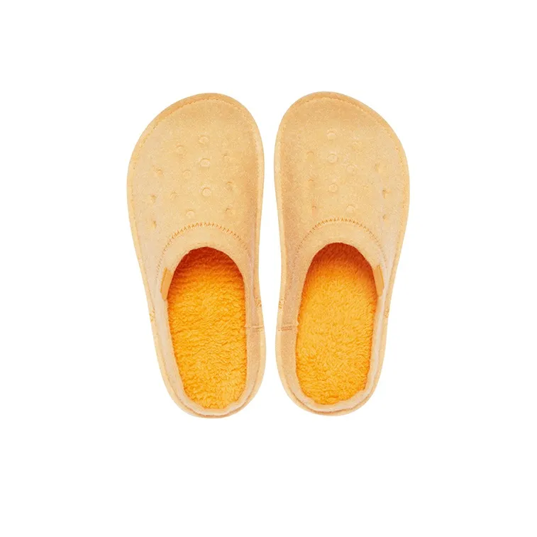 Crocs Classic Casual Thicken Stay Warm Unisex Yellow Slippers-4