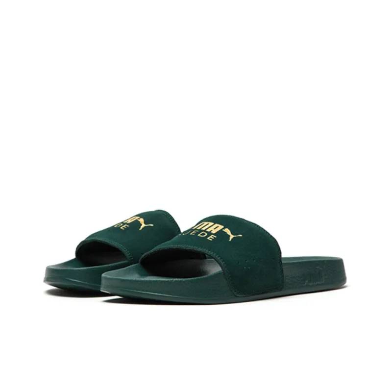 PUMA Leadcat Suede Green Unisex Slippers-1