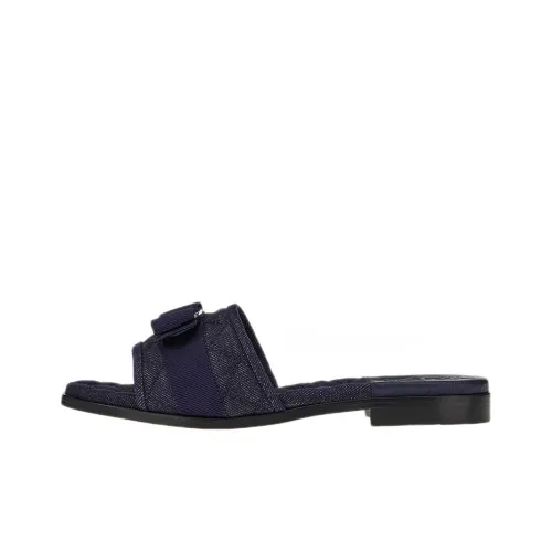 FERRAGAMO Odor Resistant Slide Slippers Women's Blue