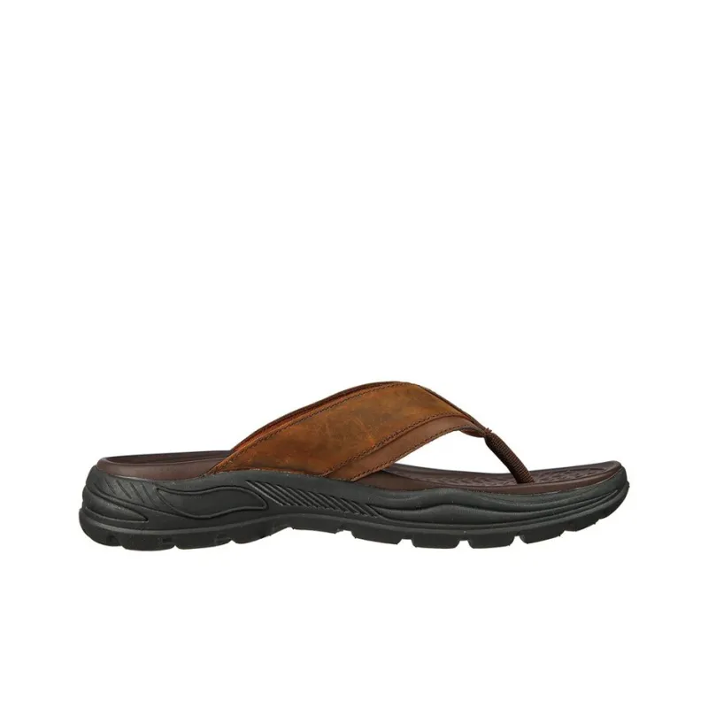 Skechers Arch Fit Motley Rubber Sole Quiet Slide Slippers Men's Brown-1