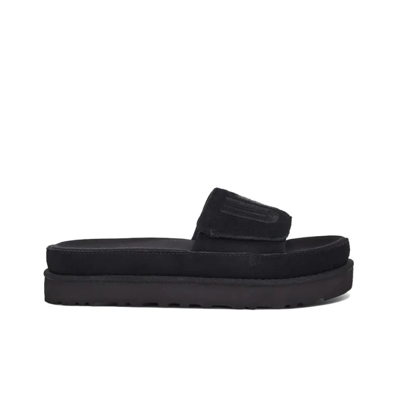 UGG Laton Slide Thick Sole Black Slippers Women's-1