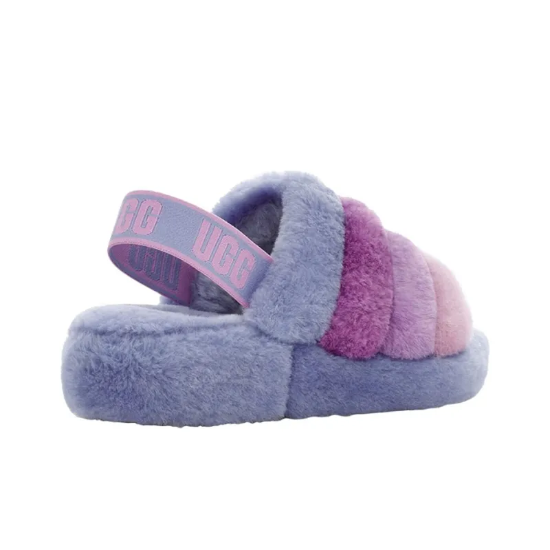 UGG Fluff Yeah Slide Cornflower Multi Women's-4