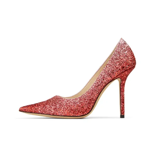 Jimmy Choo LOVE High Heels Women's Bubble Gum Pink/Red