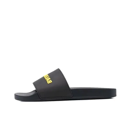 Balenciaga Pool Slides Black Yellow