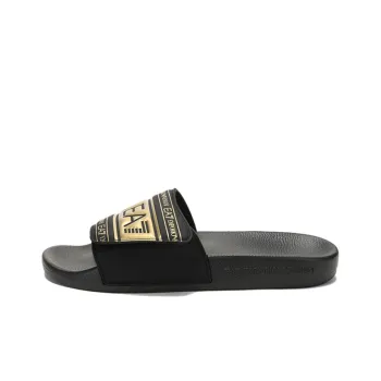 EMPORIO ARMANI EA7 Slide Slippers Men Black/Gold