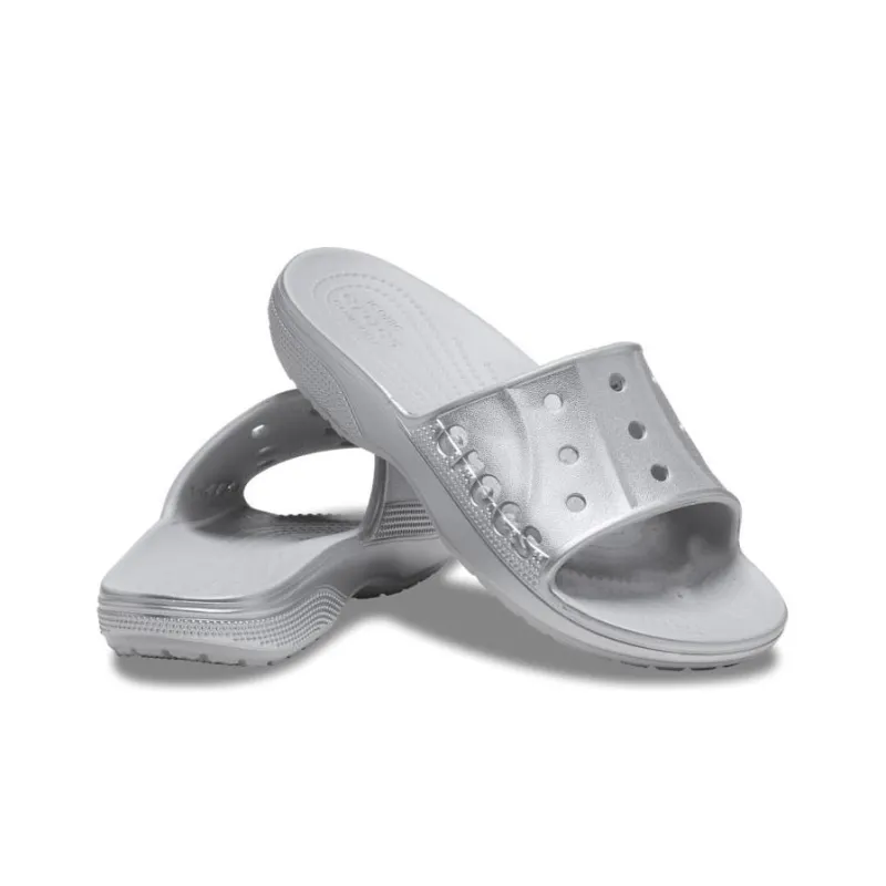 Crocs Ii Metallic Slides 'Silver'-3