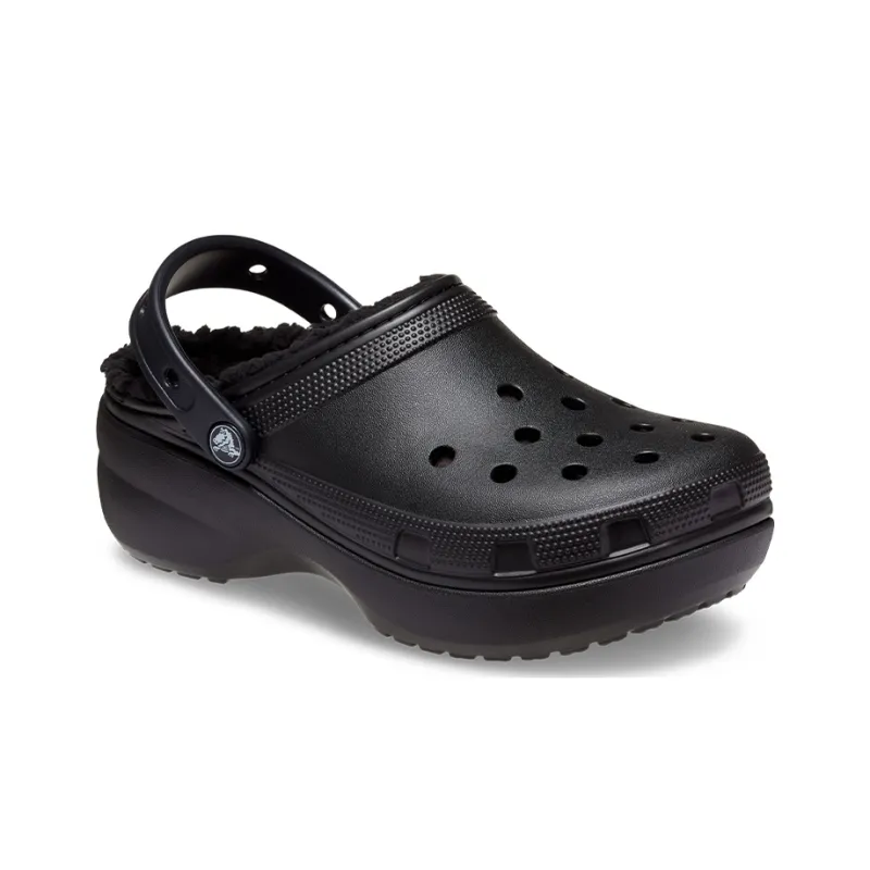 Crocs Classic Platform Lined Clog 'Black' Women's-2