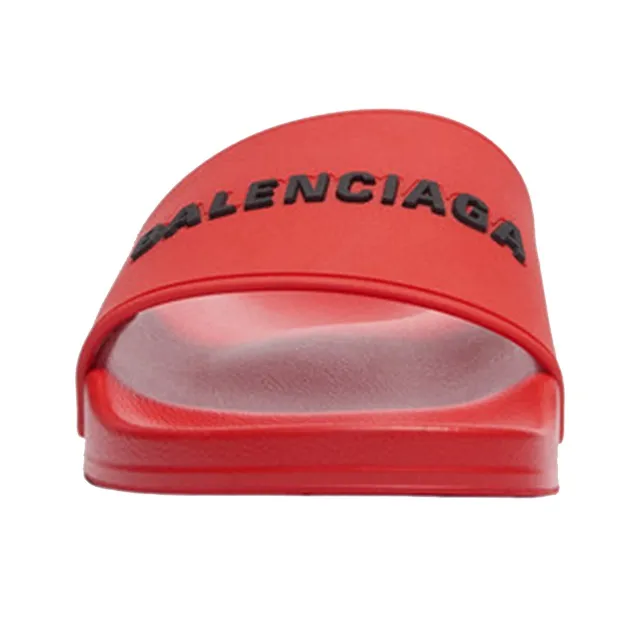 Balenciaga Pool Slides 'Red Black'-3
