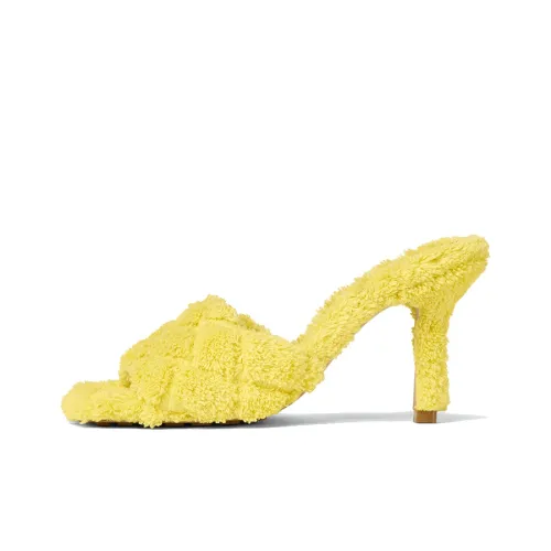 Bottega Veneta Abrasion-Resistant Slide Slippers Women's Yellow