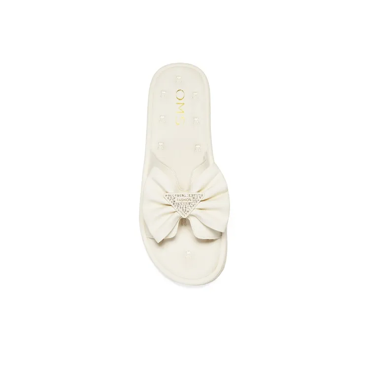 OMS Slide Slippers Women's Beige/Beige Yellow-4