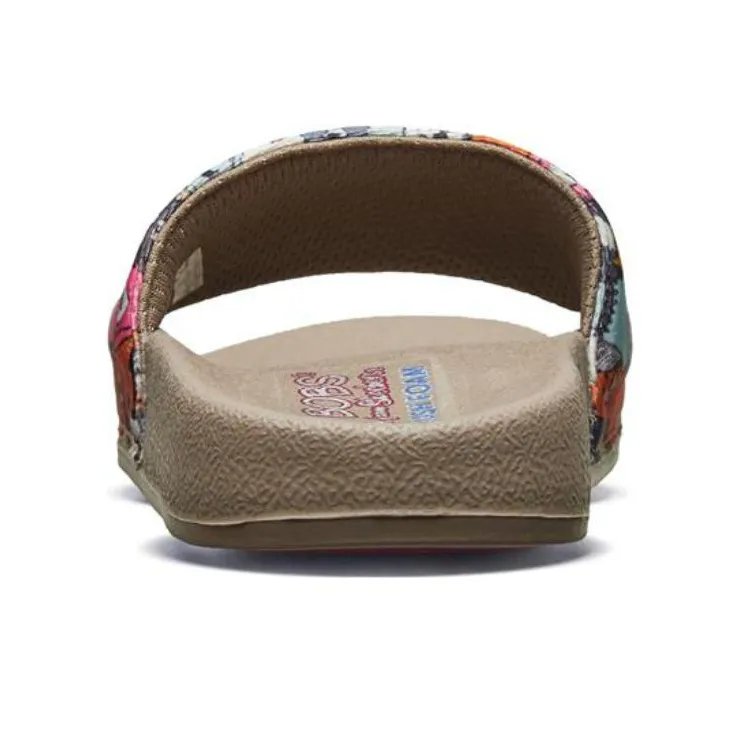 Skechers Bob's Rubber Sole Slide Slippers Women's Multicolor-3