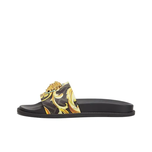 VERSACE Slide Slippers Men Black