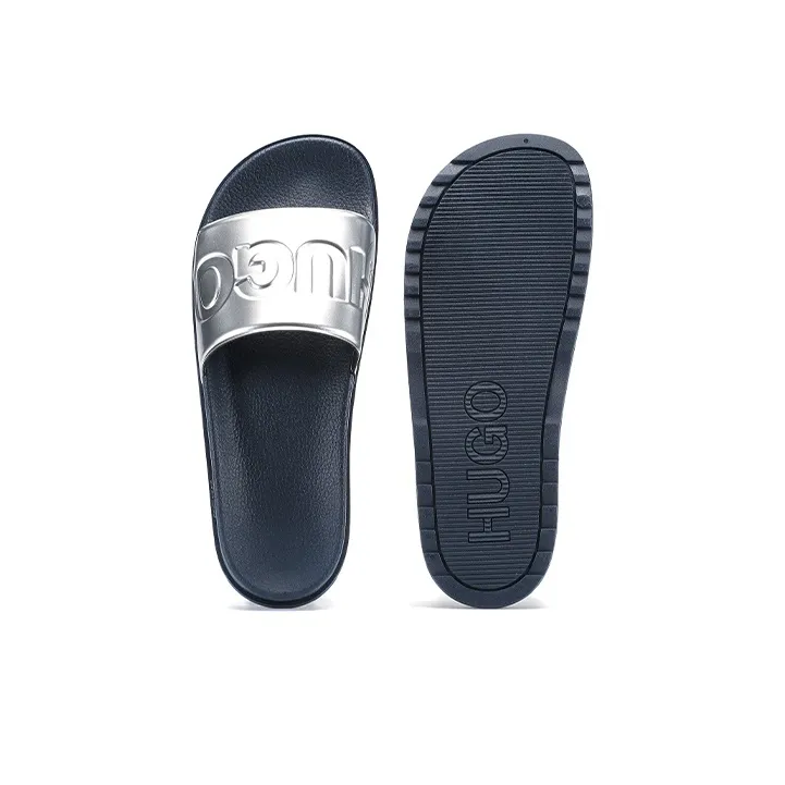 HUGO BOSS Slide Slippers Men's Silver-4