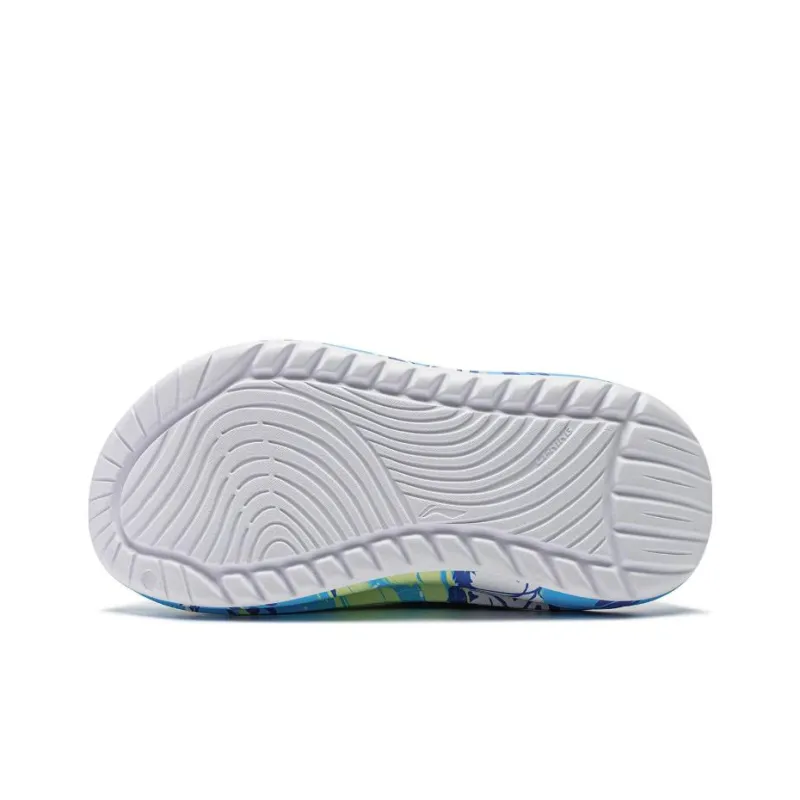 LOL x LiNing Rubber Sole Slide Slippers Unisex Blue Green-5