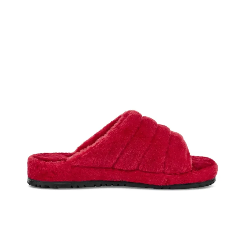 UGG Fluff You Slide Samba Red-1