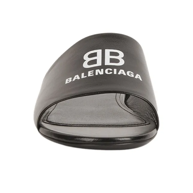 Balenciaga Box Slide Slippers Women's Black-2