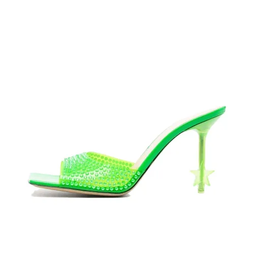 MACH & MACH Slide Slippers Women's Neon Green