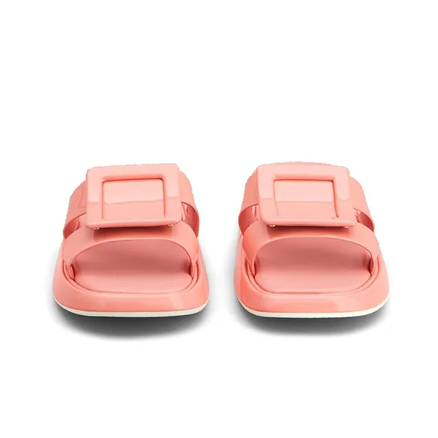 Roger Vivier Slip Resistant Slide Slippers Women's Pink-2