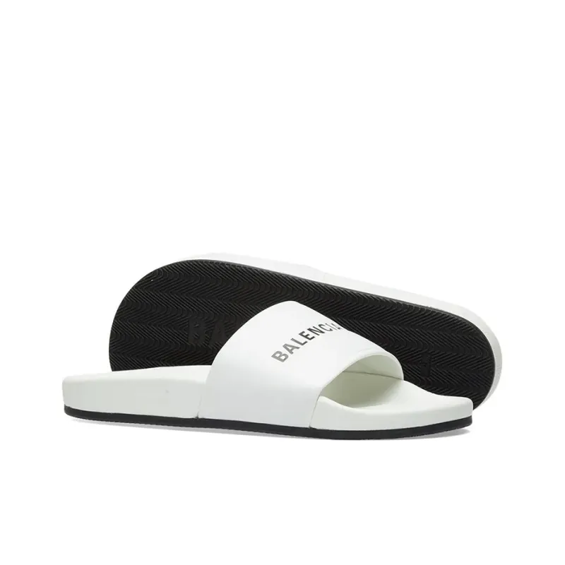 Balenciaga Classic Logo Slide 'White'-4