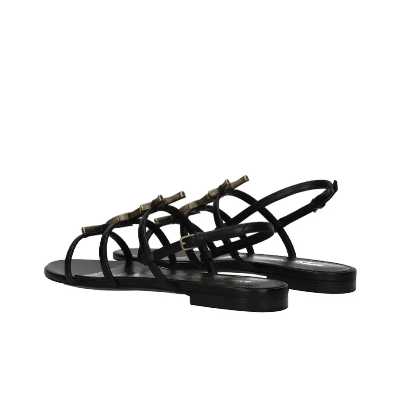 SAINT LAURENT One Strap Sandals Women's Black-3
