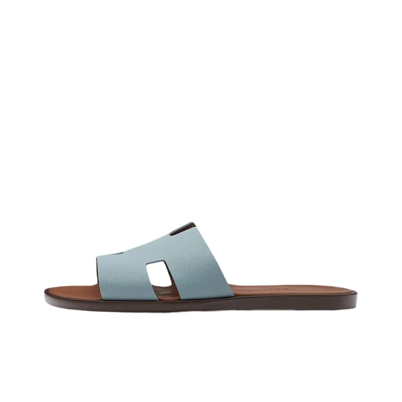 HERMES Izmir Sandal Sea Green Epsom Leather-0