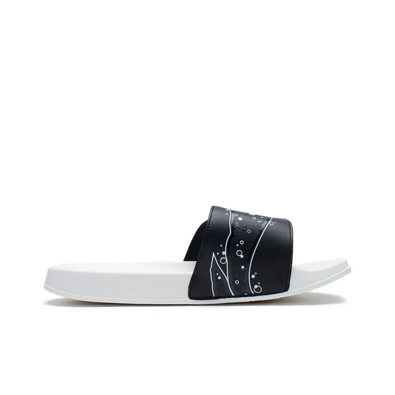 LiNing LN Slipper Rubber Sole Slide Slippers Men's Black White-1