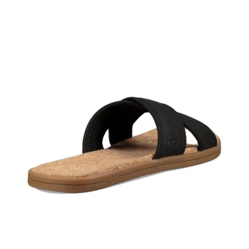 UGG Seaside Slide Cowhide Black Slippers-3